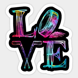 Love Ice Hockey Girls Hockey Sticker